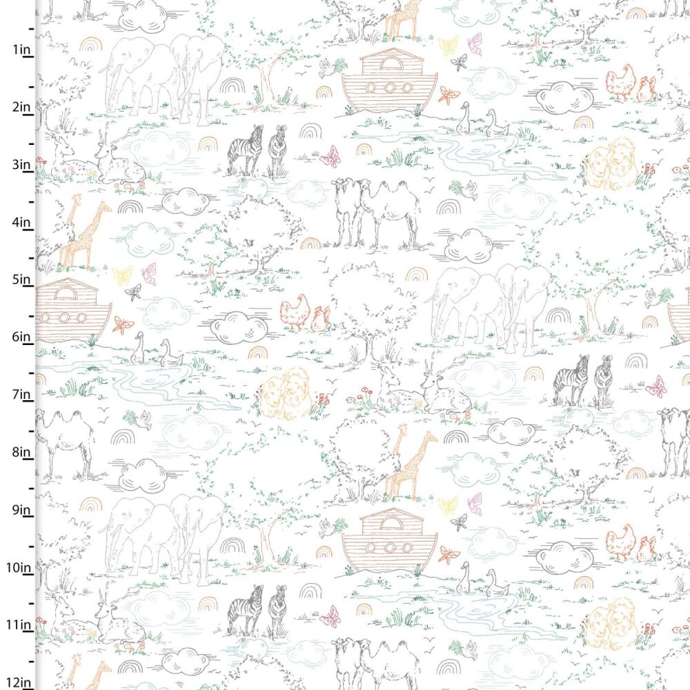 3 Wishes Organic Cotton Two By Two Scenic Outline