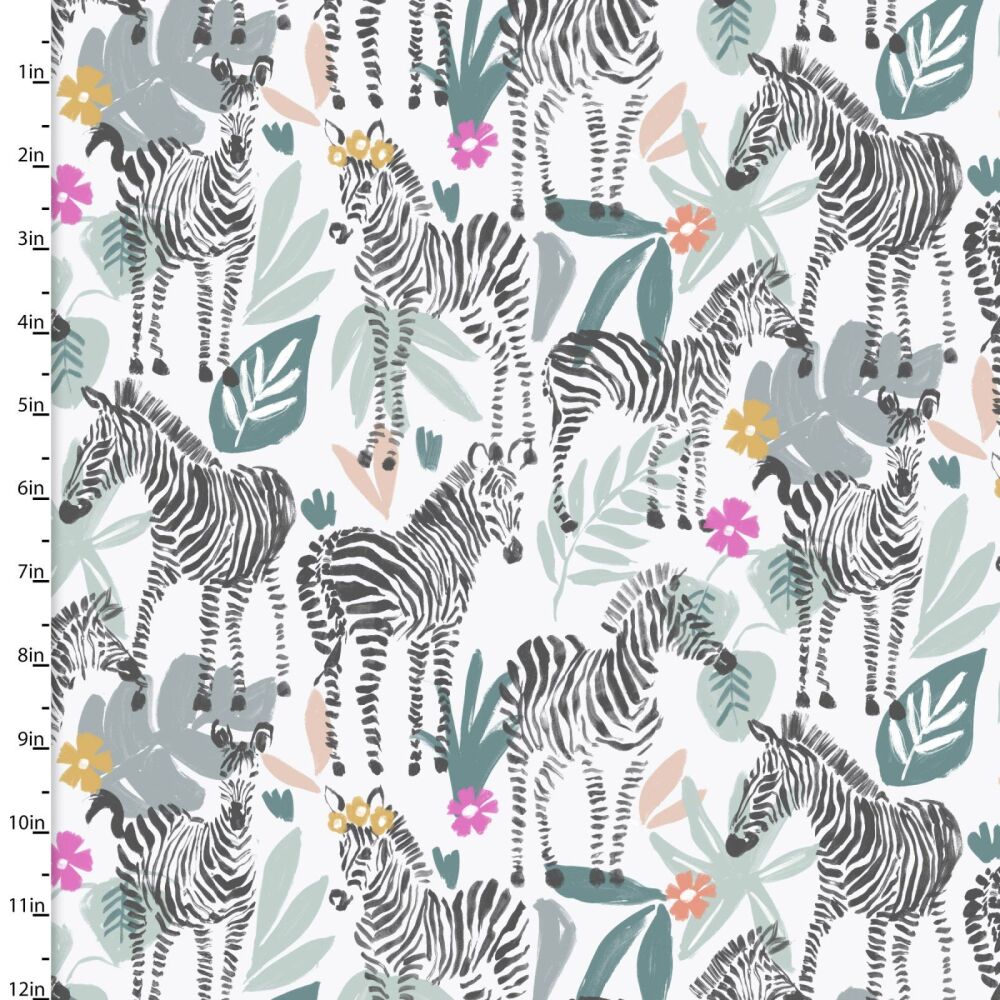 3 Wishes Organic Cotton Zebra Dazzle Dazzle of Zebras