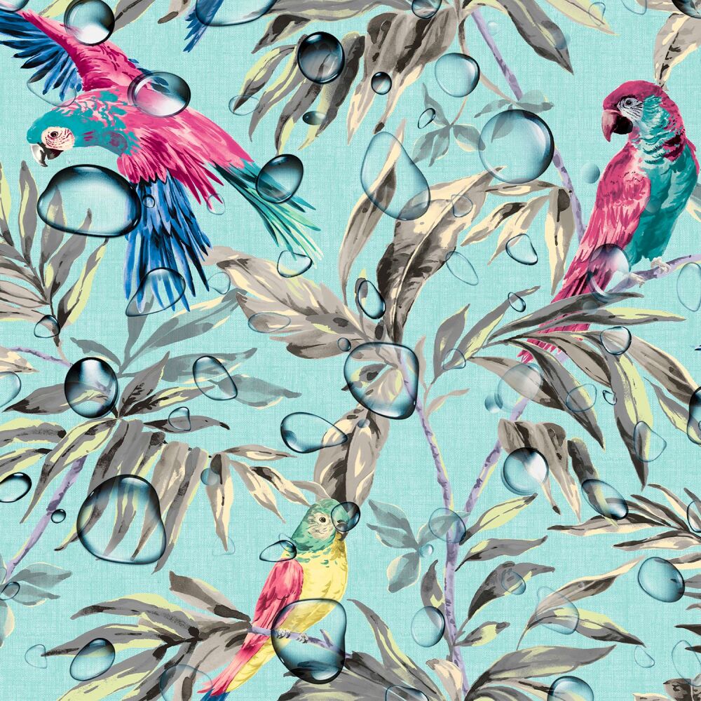 Teflon Wipe Clean Fabric Parrot Paradise