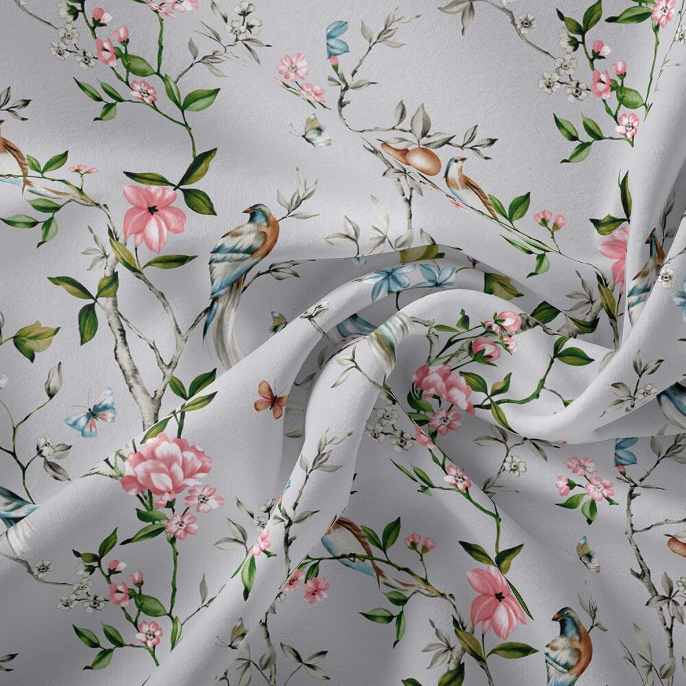 Teflon Wipe Clean Fabric Blossom Birds