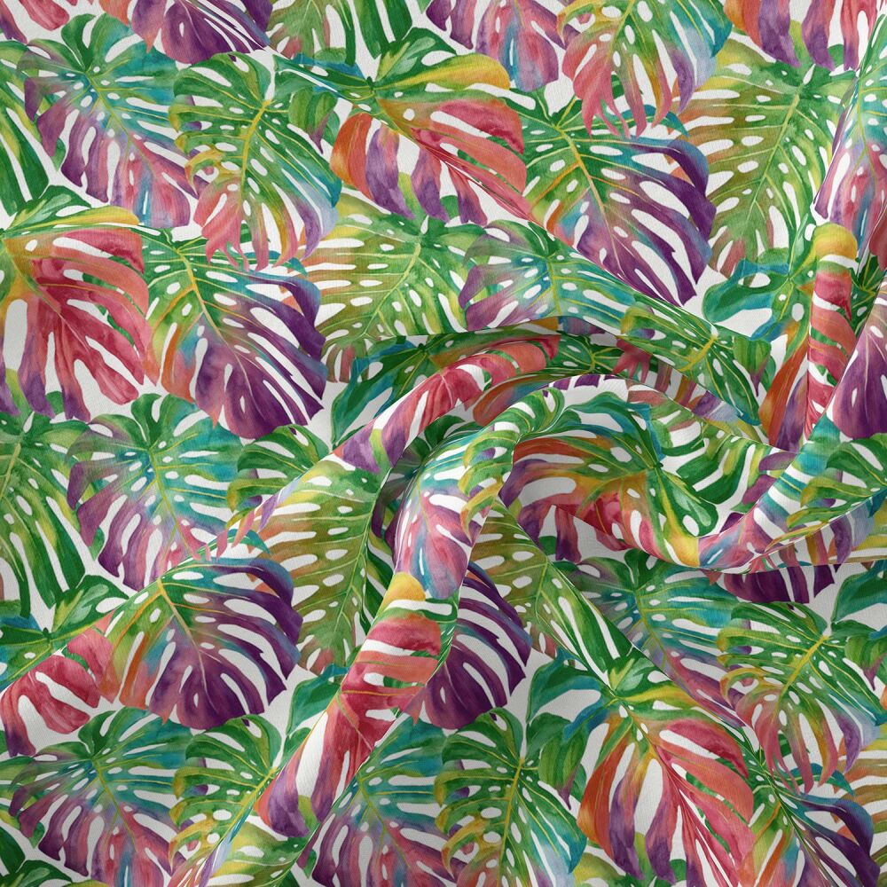 Teflon Wipe Clean Fabric Tropical Palms Multi