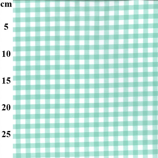 Yard Dyed Cotton Fabric Gingham Mint
