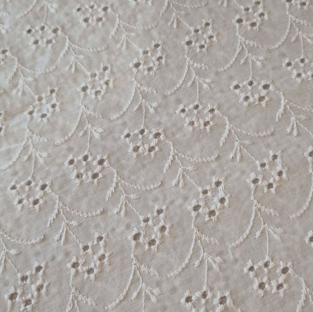 Embroidery Cotton Voile Fabric Florals