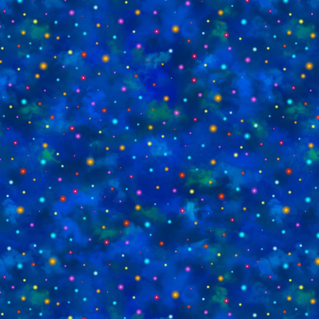 Blank Cotton Fabric Night Garden Stars