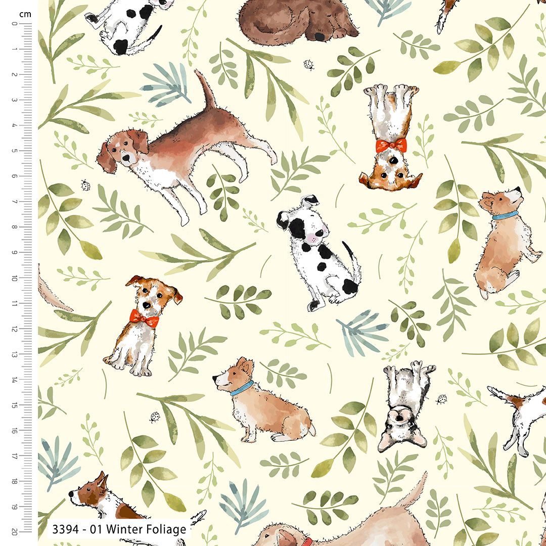 The Craft Cotton Company Man's Best Friend Winter Foilage