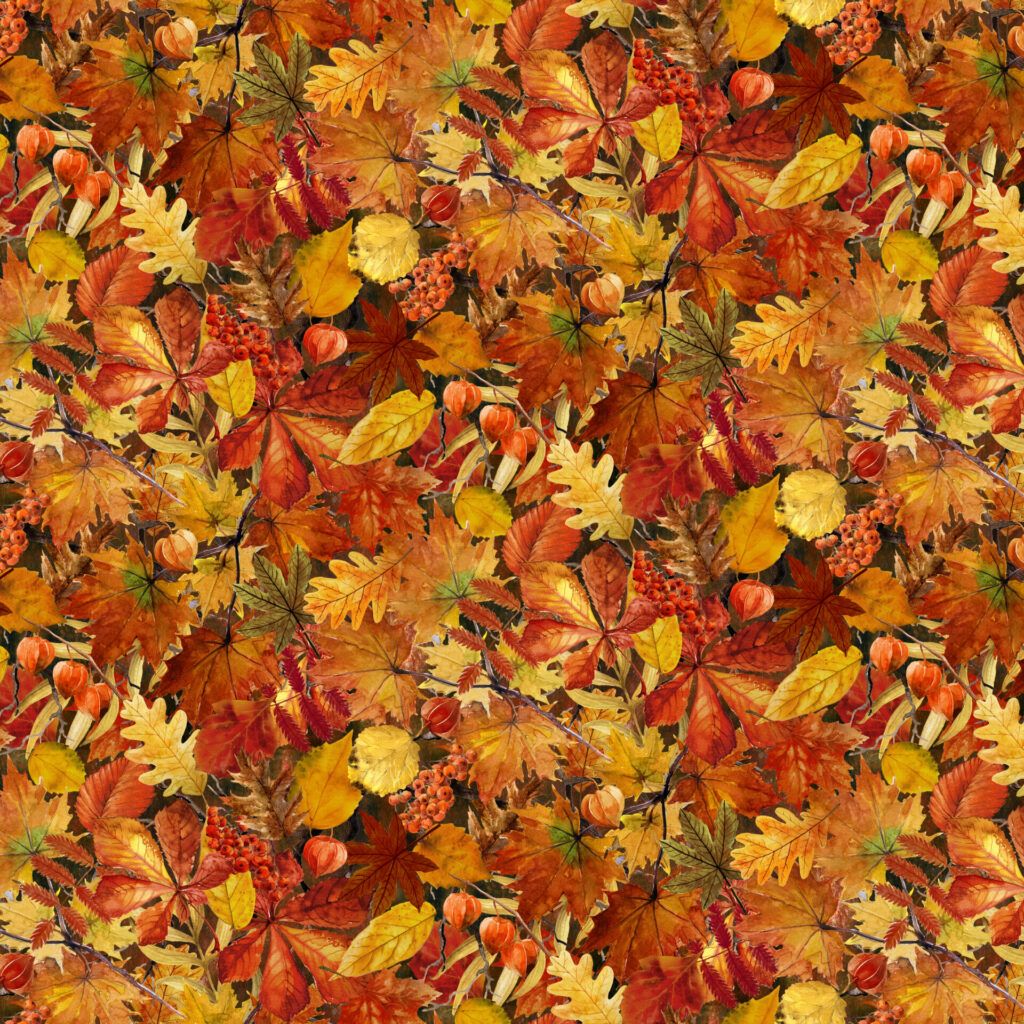 In The Beginning Cotton Fabric Autumn Celebration Leaves