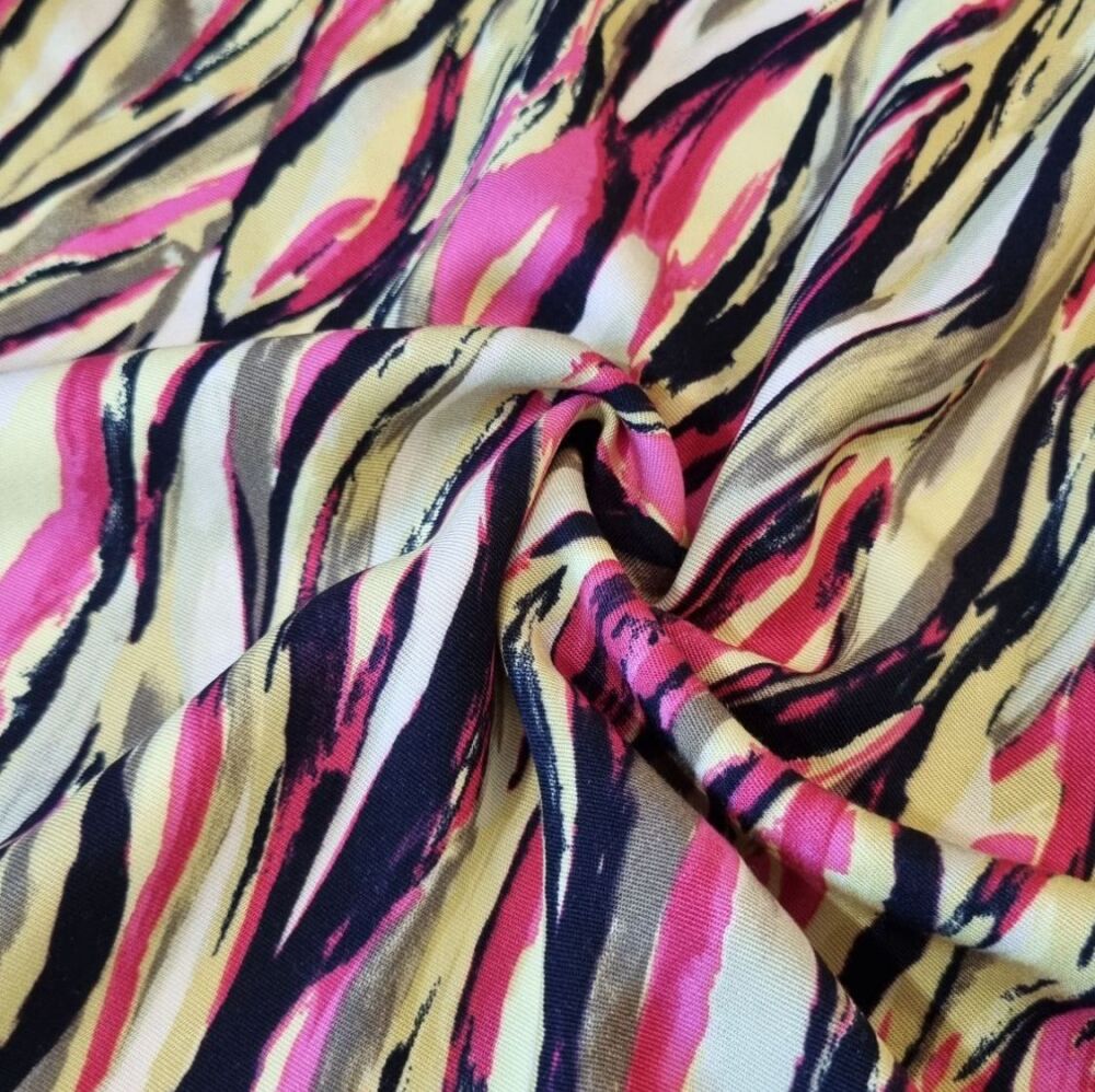 Viscose Twill Fabric Waves Spring