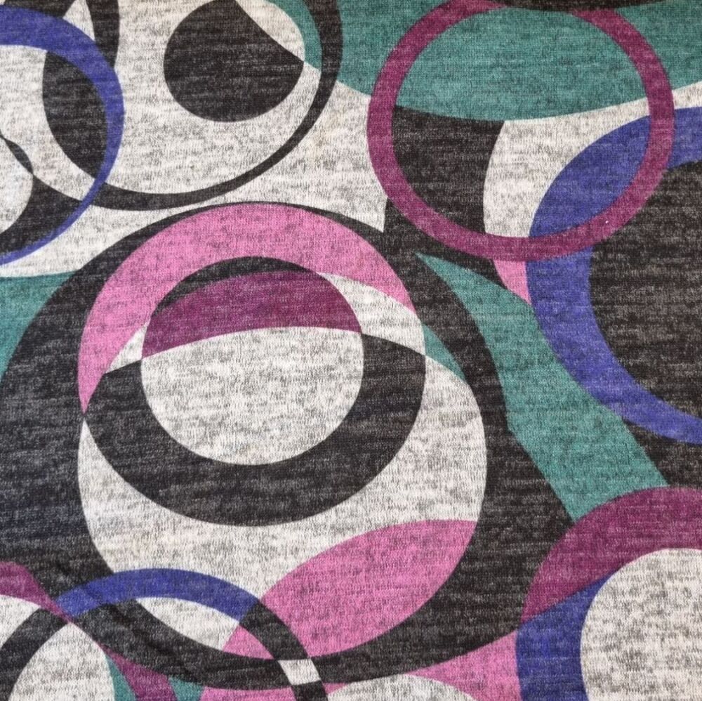Jersey Knit Fabric Big Circles