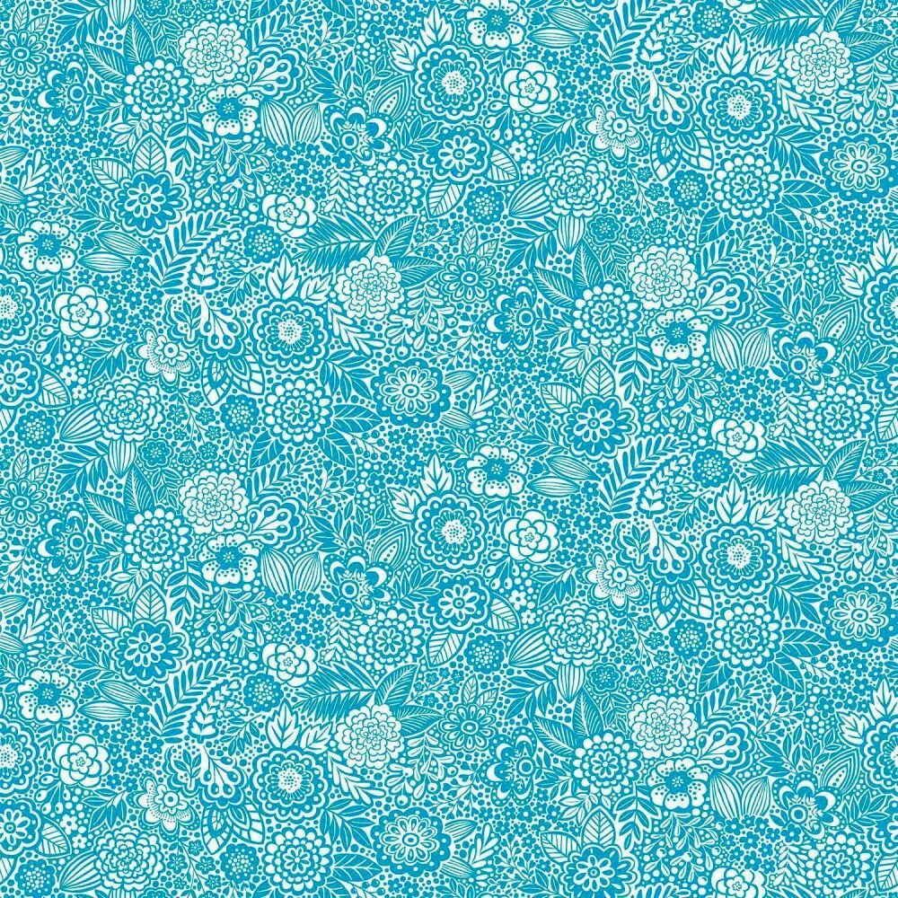Makower Revival Meadow Stencil Blue