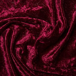 Crushed Velour Fabric Wine