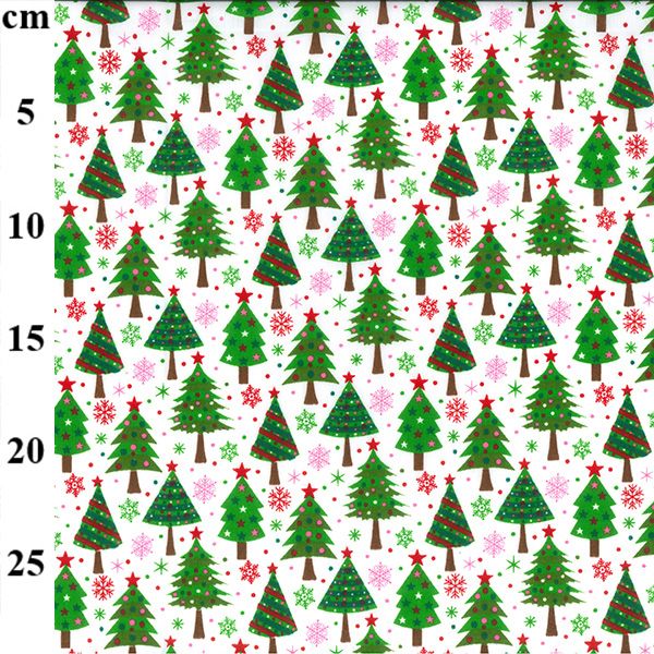 Polycotton Fabric Christmas Trees