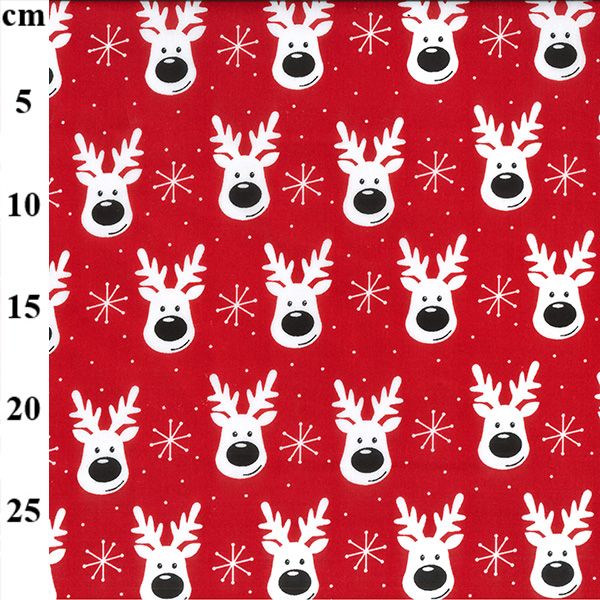 Polycotton Fabric Christmas Reindeer