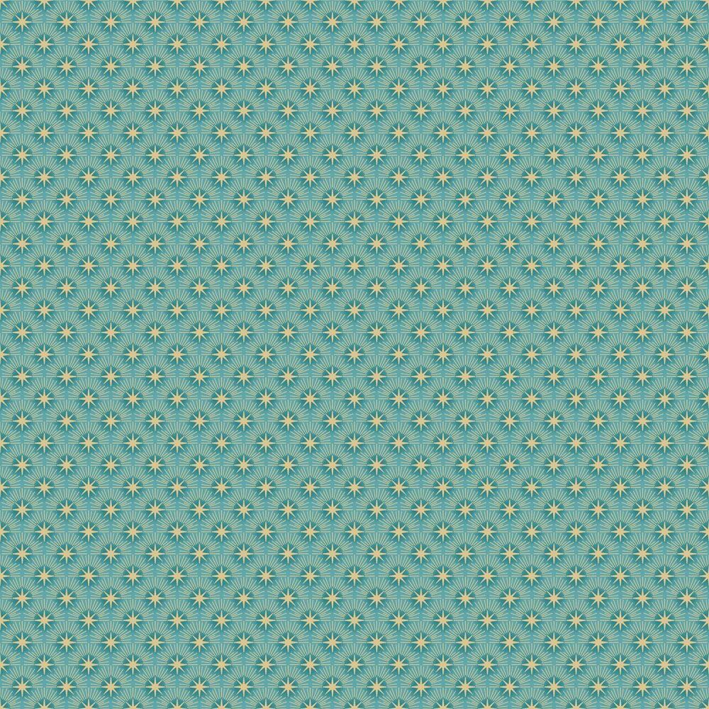 Makower Cotton Fabric Luna Glow Teal