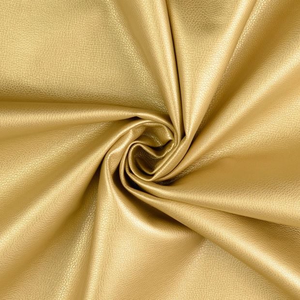 Faux Leather Fabric Gold 0100