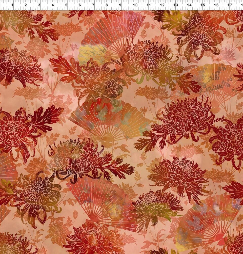 In The Beginning Fabrics - Cotton - Oriental Garden 2OG-1