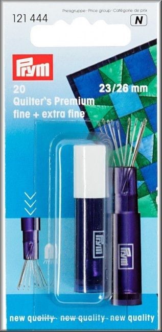 Prym Quilting Needles, Fine and Extra Fine Silver 121444