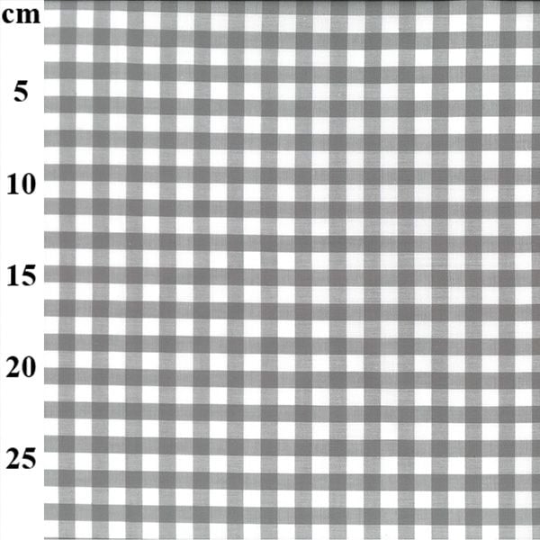 Yard Dyed Cotton Fabric Gingham Grey