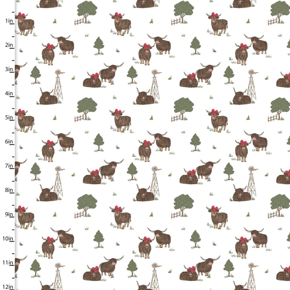 3 Wishes Cotton Fabric Highland Hazel Farm