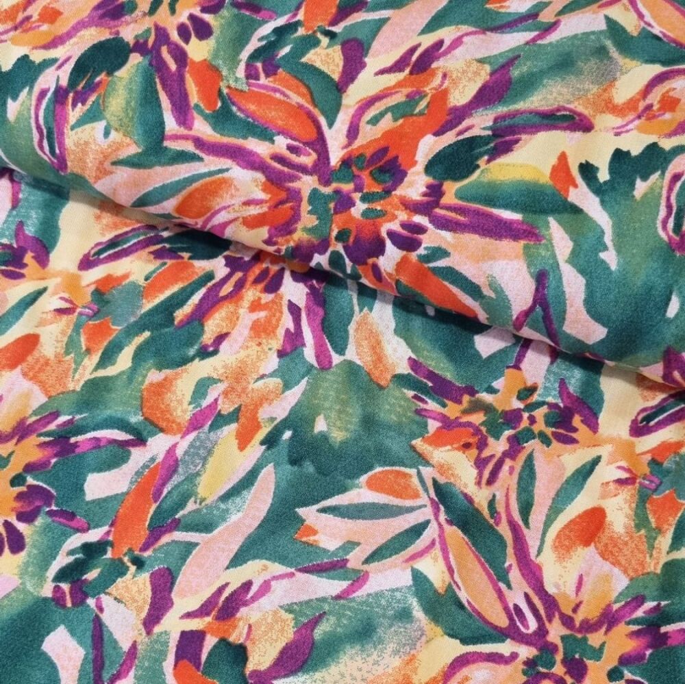 Radiance Digital Viscose Abstract Flowers