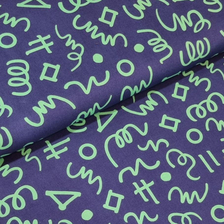 Cotton Poplin Fabric Geometric