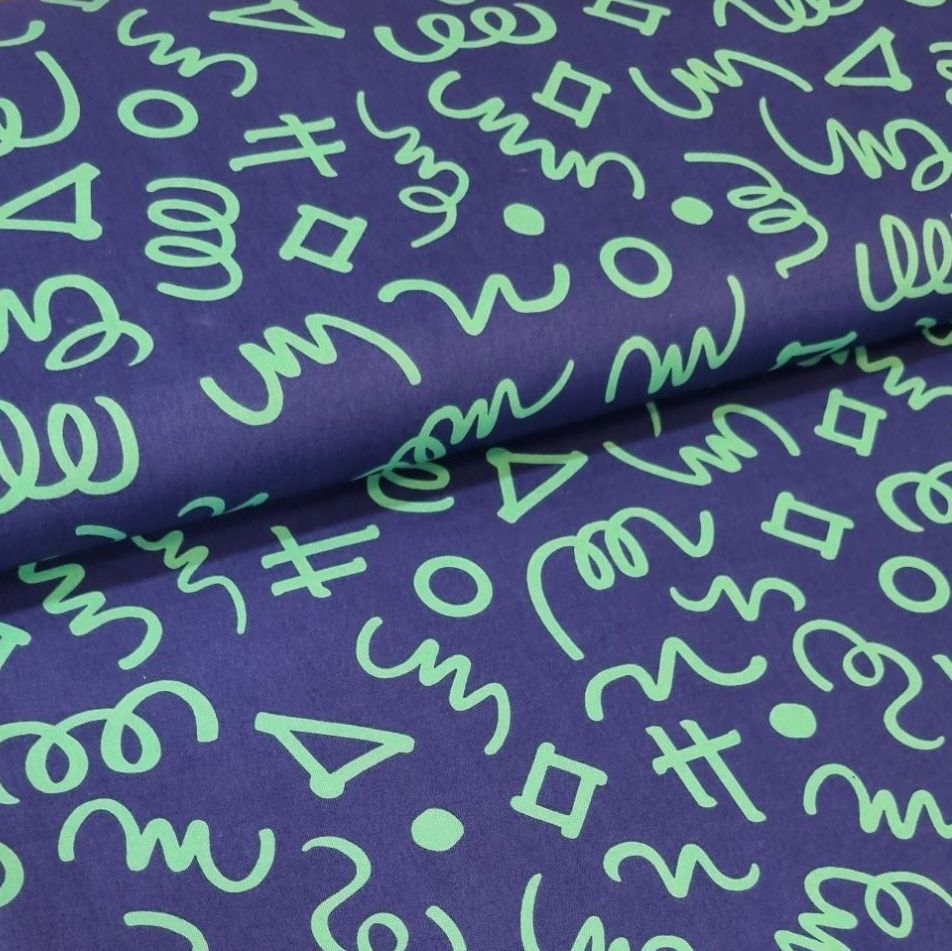 Cotton Poplin Fabric Geometric