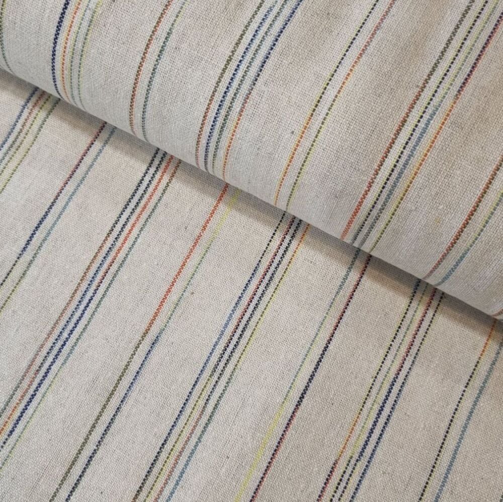 Viscose Linen Mix Fabric Stripes