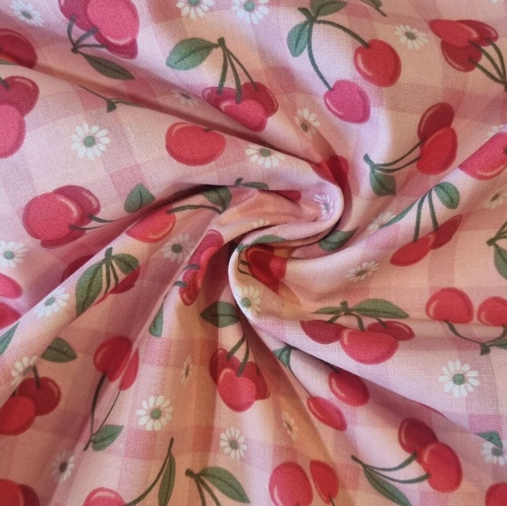 3 Wishes Cotton Fabric Highland Hazel Cherries