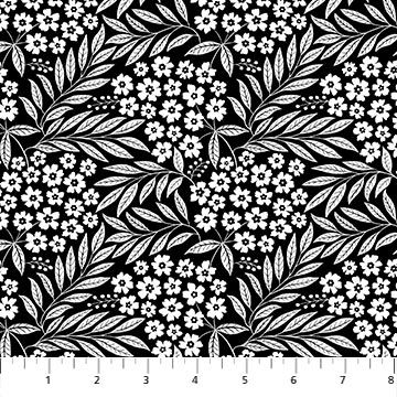 Northcott Cotton Fabric Ebony & Ivory 27719