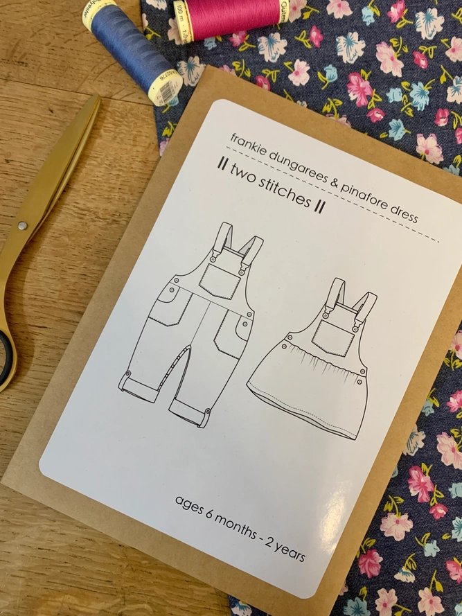 Two Stitches Children's Pattern Frankie Dungarees Childrens Pattern