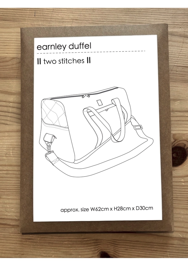 Two Stitches Earnley Duffel Bag Paper Pattern