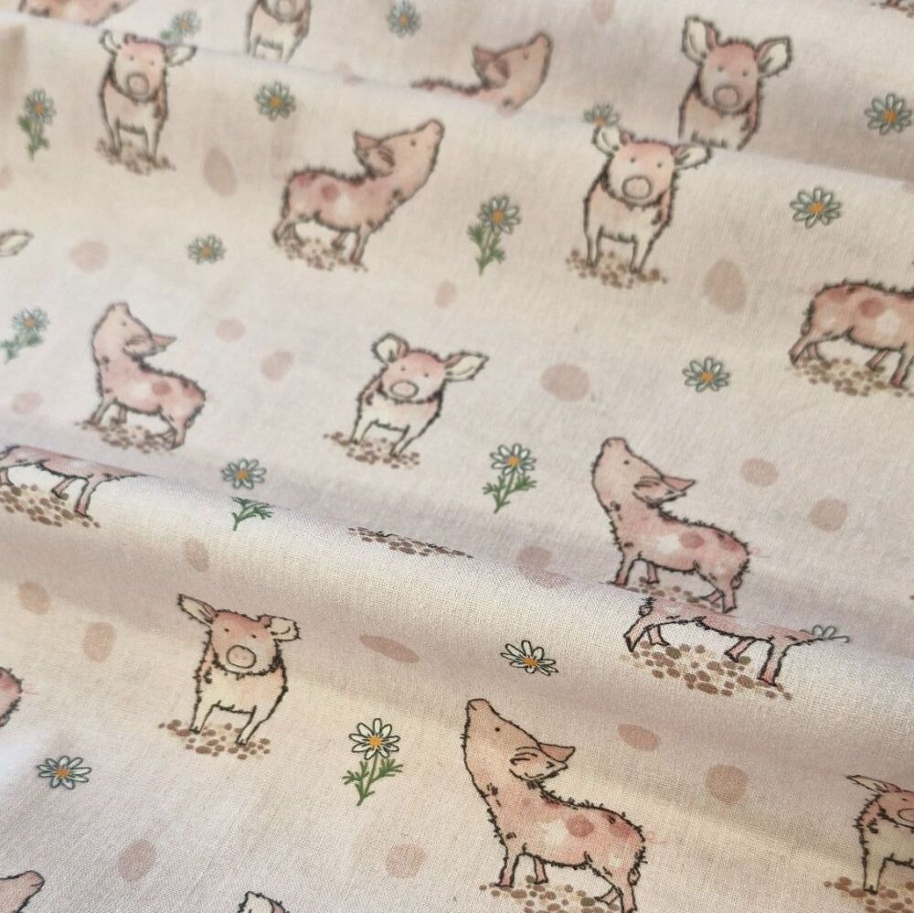 The Craft Cotton Company Farmyard Poppy Pig