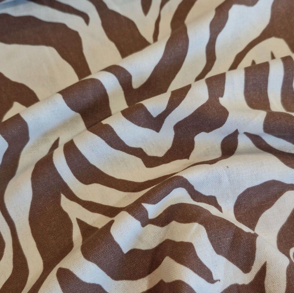 Viscose Linen Mix Floral Animal Print