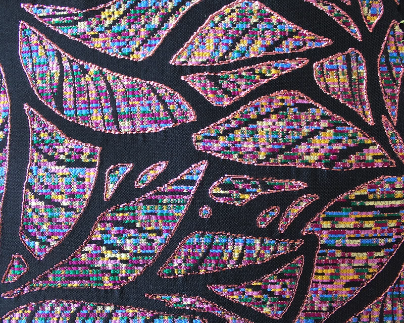 Brocade Fabric Geometric Pink