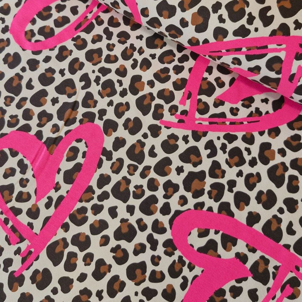 French Terry Leopard Neon