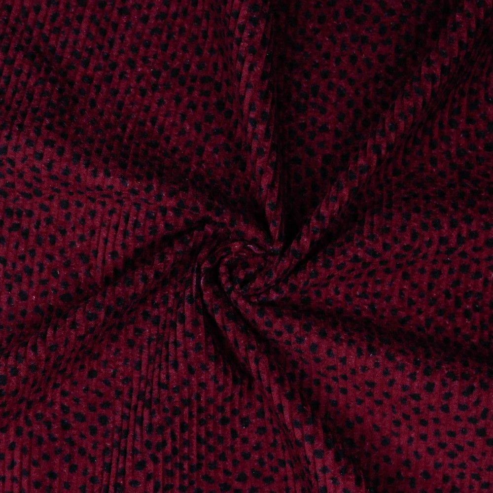 WASHED CORDUROY DOTS - BERRY