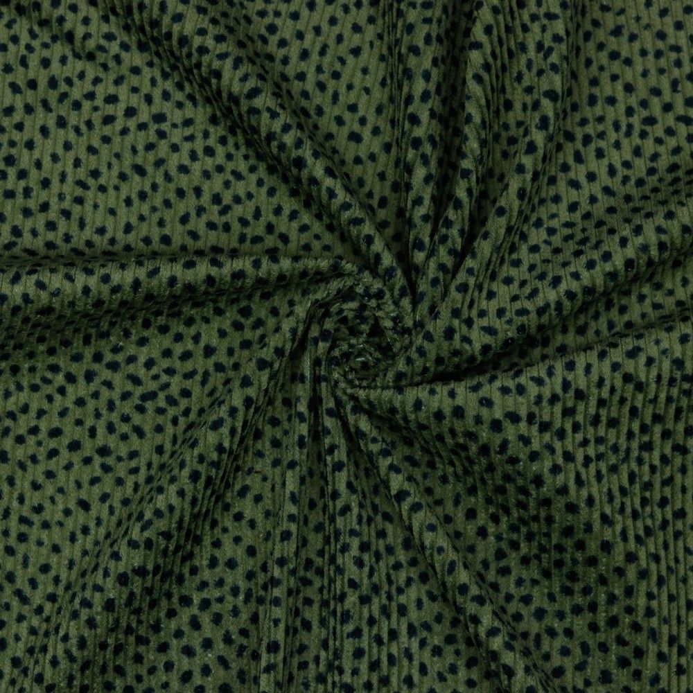 WASHED CORDUROY DOTS - KHAKI