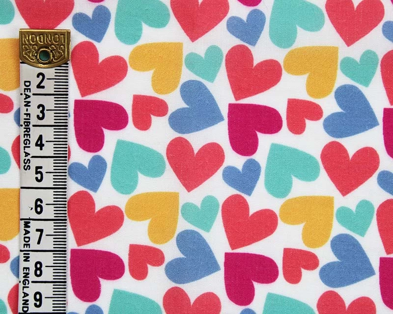 Polycotton Fabric Hearts