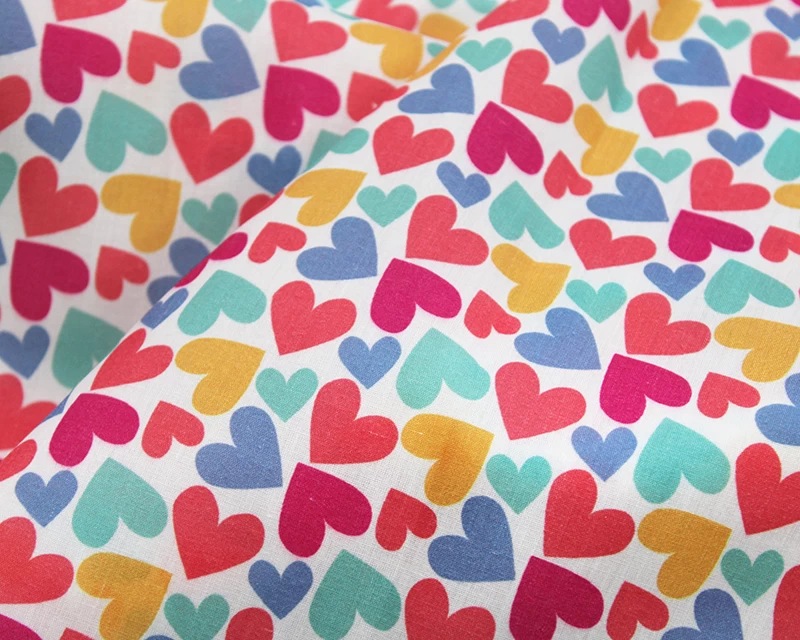 Polycotton Fabric Hearts