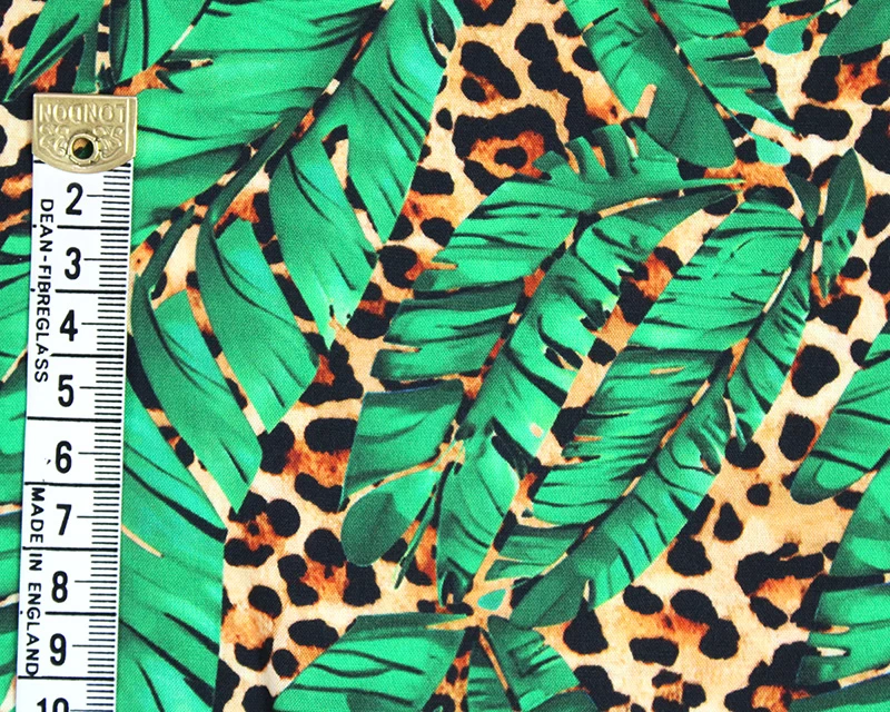 Viscose Fabric Leopard Leaves