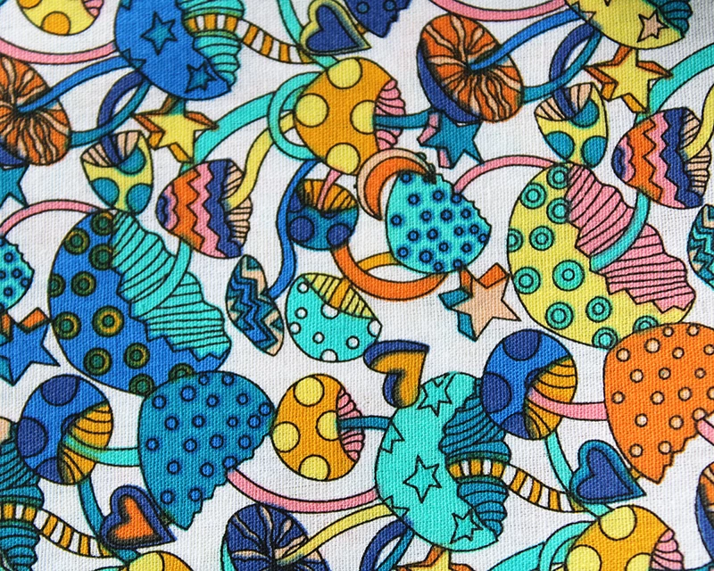 Cotton Poplin Mushrooms