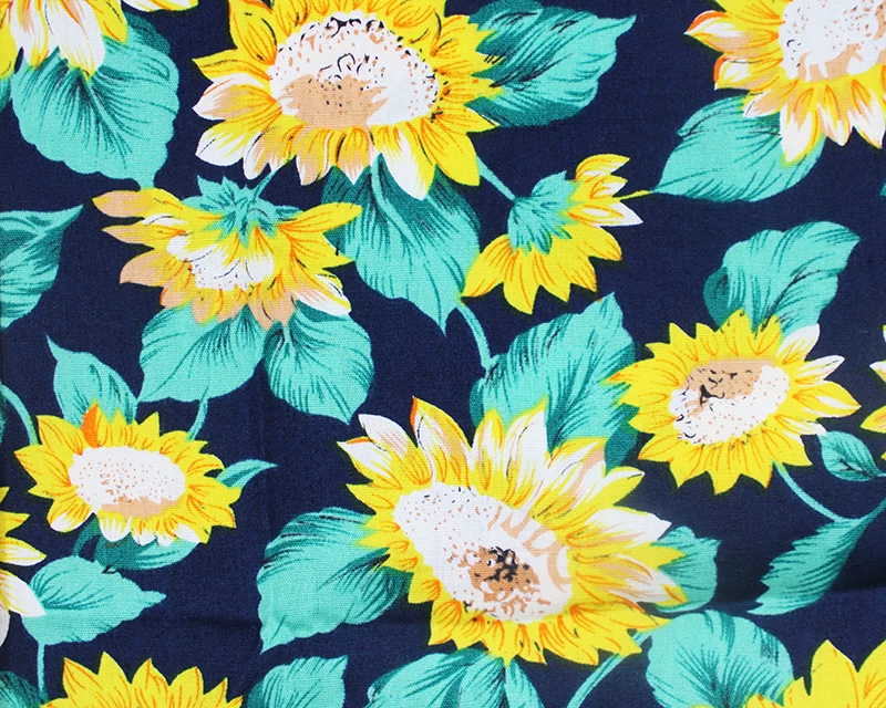 Cotton Poplin Sunflowers