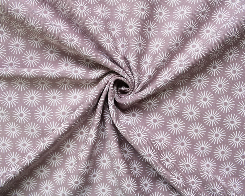Cotton Jersey Flower Wheel Dusky Pink