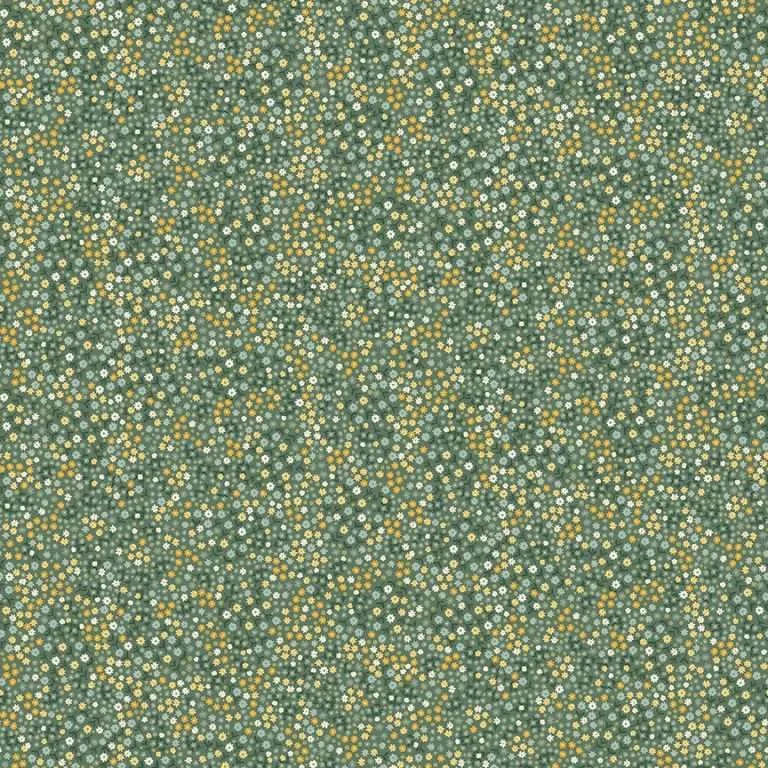 Makower Cotton Fabric Hello Autumn Blooms Teal