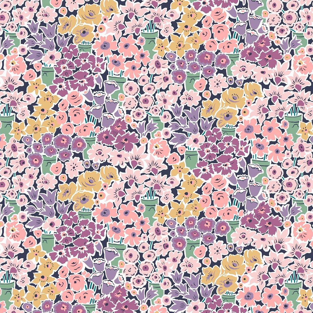 Liberty Fabric London Tudor Celebration Rossellie Bloom 444C