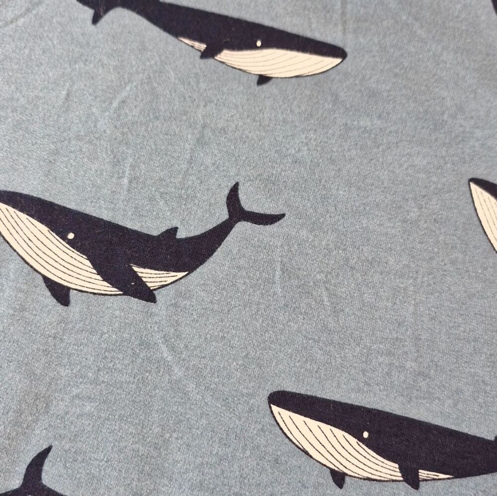 Soft Sweat Fabric Whales