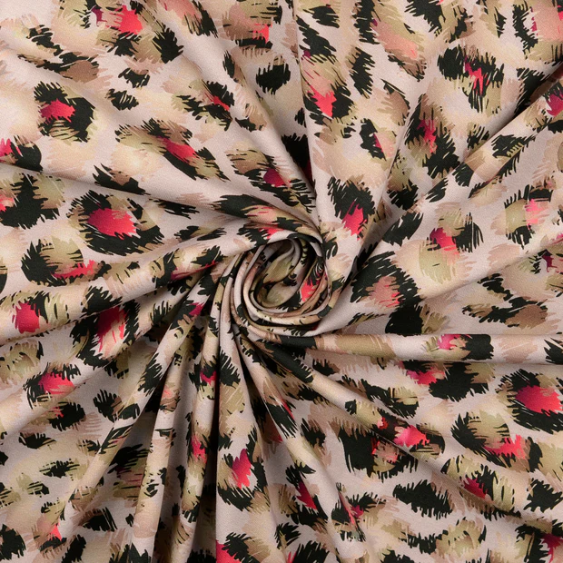 Cotton Jersey Fabric Savannah Spots Rose