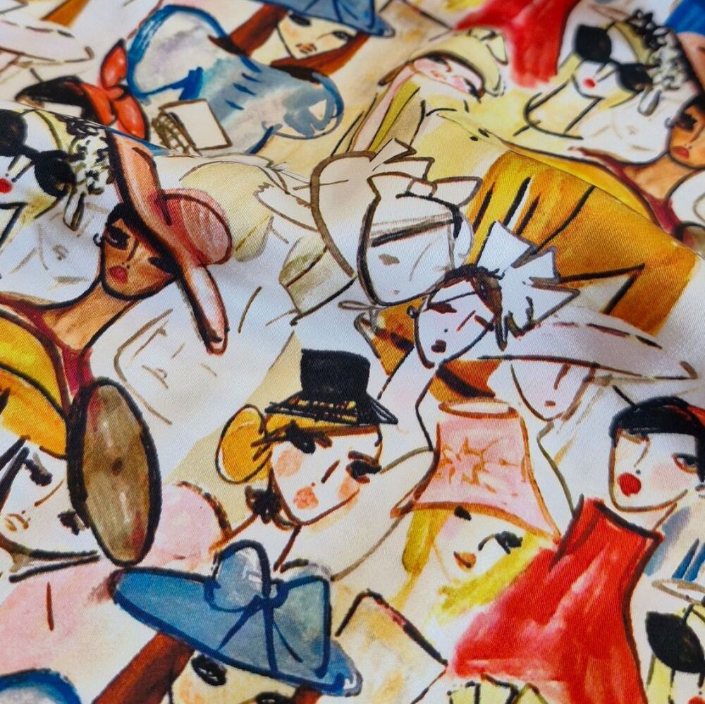 Viscose Satin Digital Print Ladies