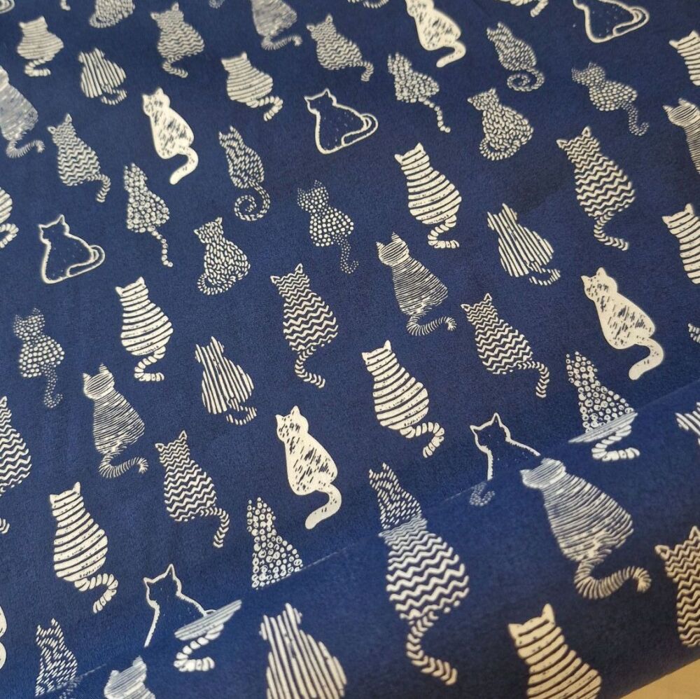 Cotton Poplin Fabric Cats