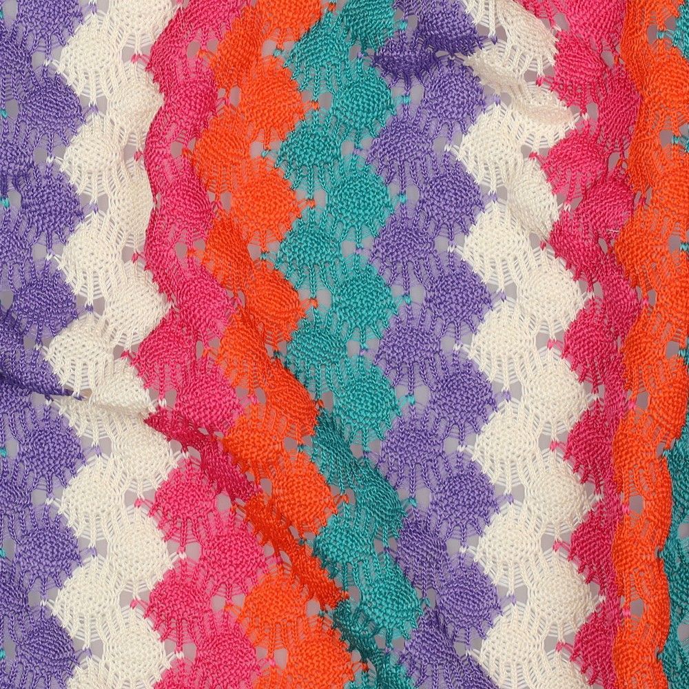 Crochet Lace Fabric Multi Colour