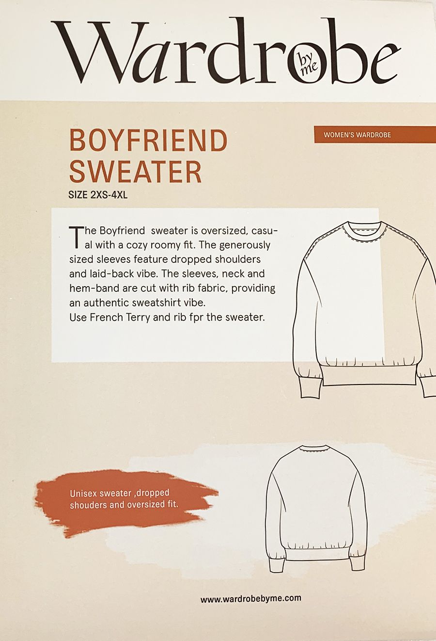 Wardrobe By Me Boyfriend Sweater Sewing Pattern